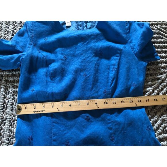 Talbots Fitted Silhouette Maxi Embroidered Dress SZ 8 - Picture 11 of 14